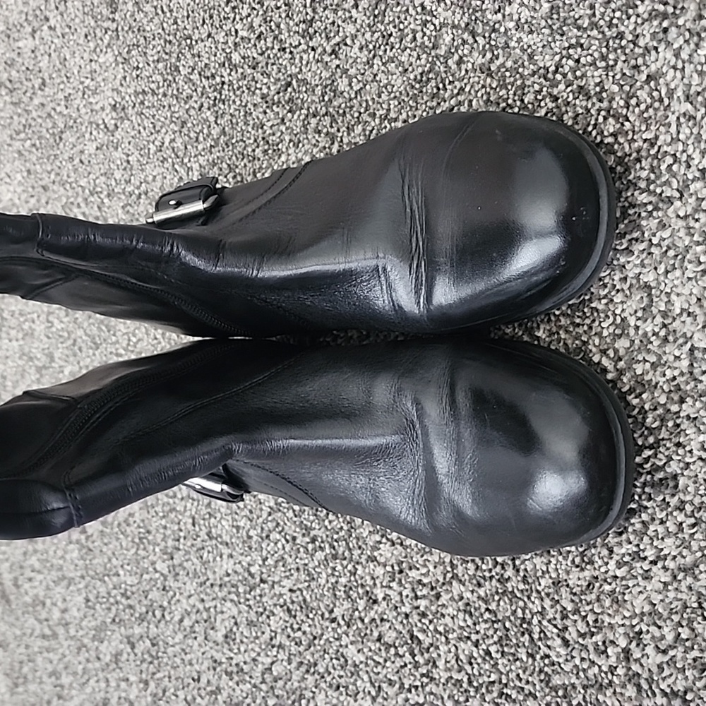 Nine West Vintage America Collection black/silver adjustable buckles size 9 1/2M - Picture 3 of 9